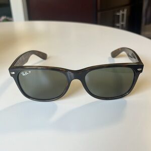 Used like new polarized ray bans. Brown / slight tortoise shell. Great condition